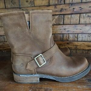 Dingo Brown Leather Buckle Boots